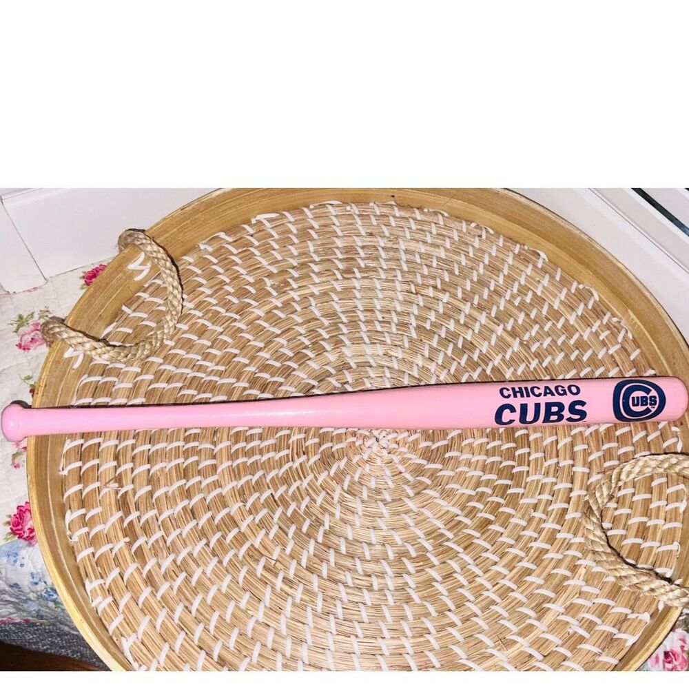 Chicago Cubs 18" Mini Wood Bat Louisville Slugger PINK 2004 Vintage